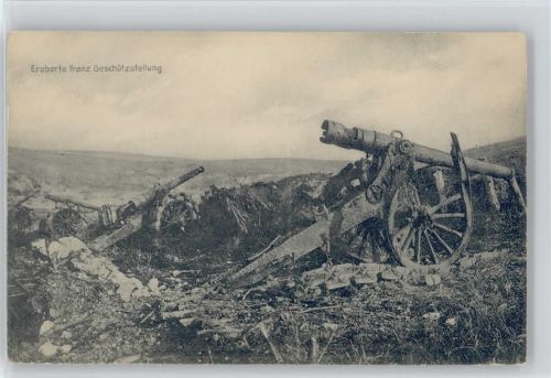 WK I - eroberte franz. Geschützstellung AK