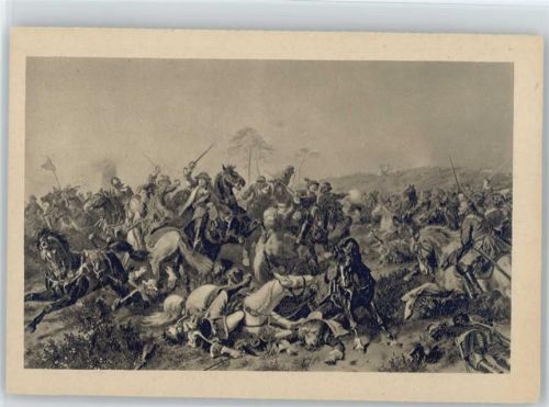 Der Große Kurfüst in der Schlacht von Fehrbellin 1675 Gemälde von Camphausen WHW Reichseinigungskriege 1864-1870/71