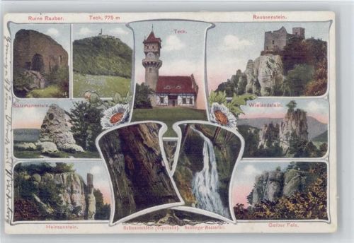 Teck Ruine Rauber Teck Reussenstein Wielandstein gelber Fels Heimenstein Salzmannstein Gußmannshöhle (Orgelhalle) Neidlinger Wasserfall