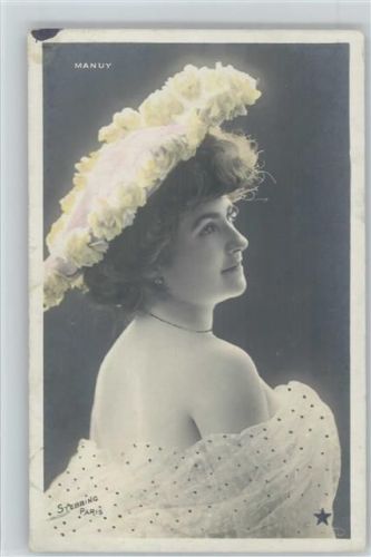 1905 Paris Fotokunst - Hutmode - Glamour Frau