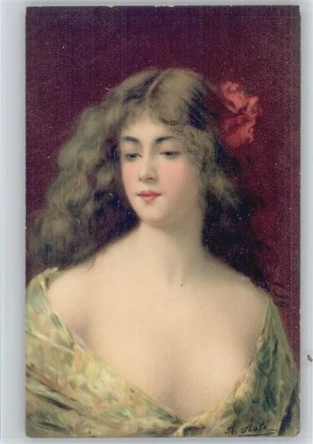 T.S.N. Serie 505 No 7 - Glamour Frau mit Blume im Haar