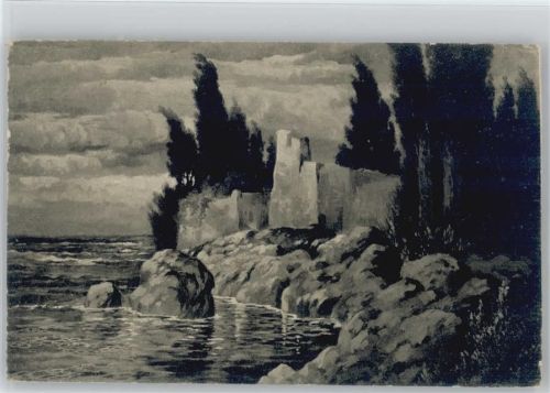 Insel mit Ruinen Böcklin, A. Künstlerkarte
