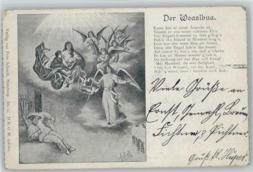 Serie No 2 - Der Woaslbua - er ist erfroren - Gedicht - Engel im Himmel Tod