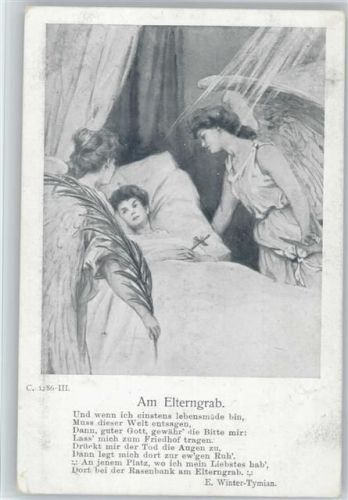 Am Elterngrab - Schutzengel und Reime Tod