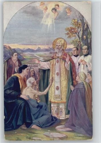 Die letzt Ölung erteilen , christliches , Tod Bischof Künstlerkarte