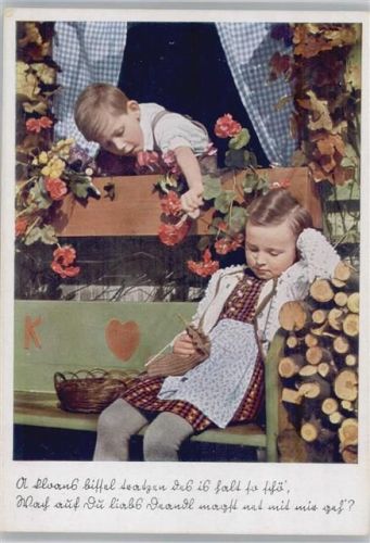 Kinder - Mädchen mit Strickzeug