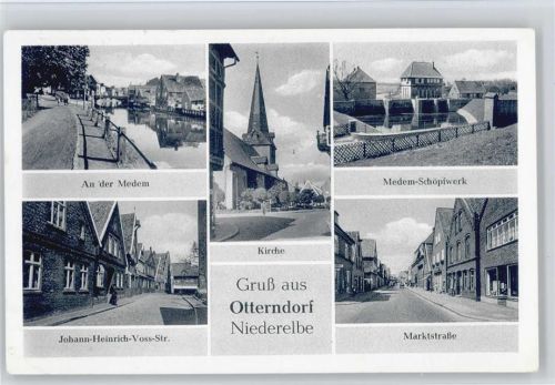 Otterndorf an der Medem Johann-Heinrich-Voss-Straße Kirche Medem-Schöpfwerk Marktstraße
