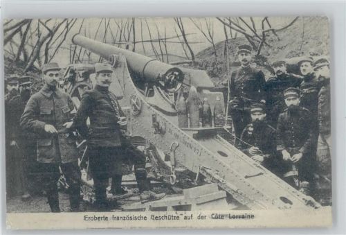 Eroberte französishe Geschütze auf der Cote Lorraine