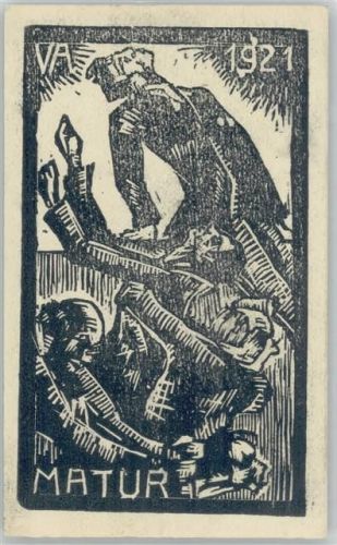 VA 1921 Künstler keine AK Abitur