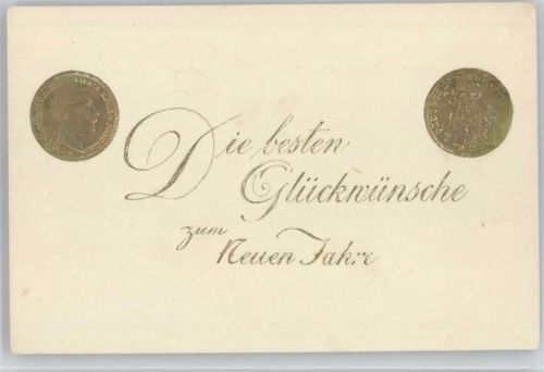 Neujahr Golddruck Geldtaler