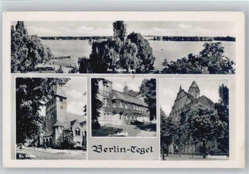 10115 W1000 Tegel - Evangel. Kirche Schloß Gymnasium Tegeler See