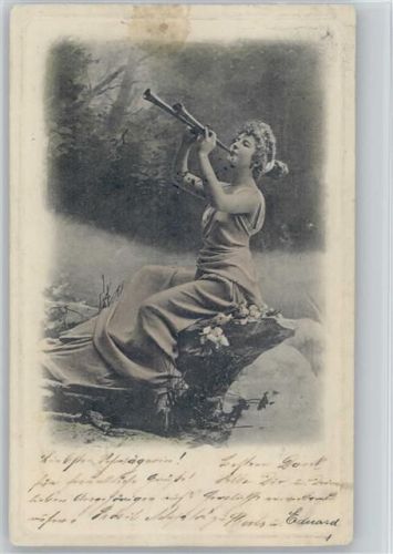 Posaunenspielerin 1902 AK