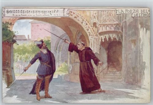 Nr. 175 - Mönch mit einem Schwert - Verdi - La forza del destino, Liederkarte Verdi, G.