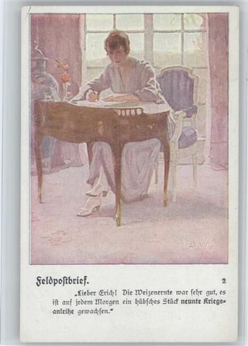 Wennerberg AK Feldpostbrief schreiben