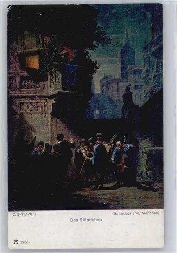 1920 Das Ständchen - Gemälde von Spitzweg