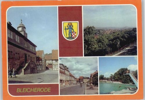 99752 O5502 Bleicherode - Rathaus Maxim-Gorki-Straße Freibad