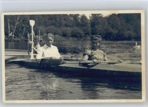 Kanu fahren Foto 1950 AK Wassersport