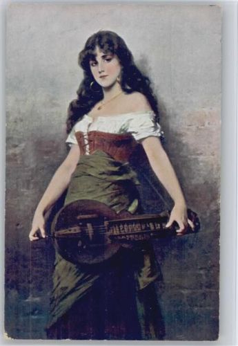 sign Sichel - Salon J.P.P. Nr. 1055 - Das Mädchen aus der Fremde mit einer Laute