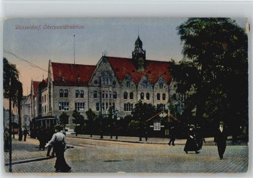 Düsseldorf Oberpostdirektion Straßenbahn