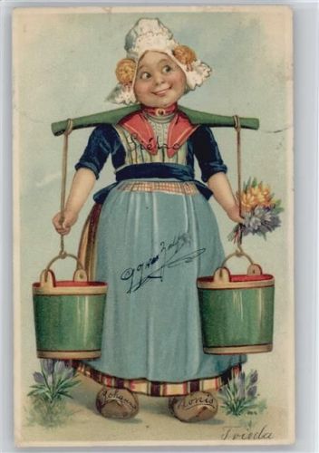 Holzschuhe Wasserträger Lithographie