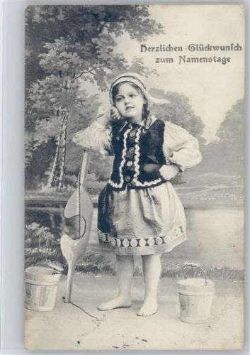 Mädchen als Wasserträger 1911