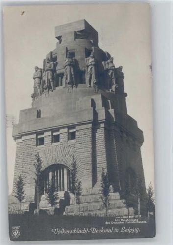 Völkerschlacht Denkmal in Leipzig Foto AK Reichseinigungskriege 1864-1870/71 1915