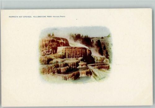 Mammoth Hot Springs , Yellostone Park USA 1900 AK Haynes Photo