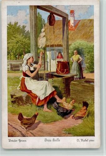 Nr. 1 Frau Holle - Märchen - Brunnen, Spindel Frau Holle