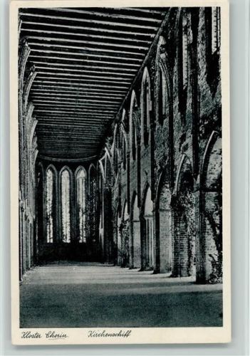 16230 O1301 Chorin Kupfertiefdruck Kloster Innenaufnahme Kirchenschiff