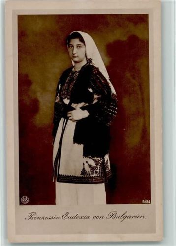 NPG 5454 Foto AK Prinzessin Eudoxia in Landestracht Adel Bulgarien