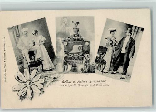 1900 Arthur und Helene Kriegsmann - originelles Gesangs- und Spiel-Duo in versch. Rollen , Variete