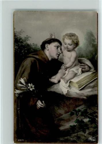 Mönch mit Gottes Kind, Baby sitzt auf der Bibel