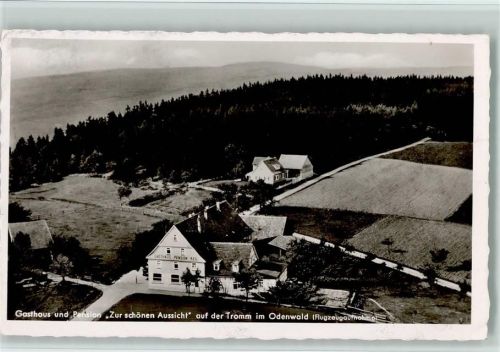 64689 W6149 Tromm - Luftaufnahme Gasthaus Pension Zur schönen Aussicht