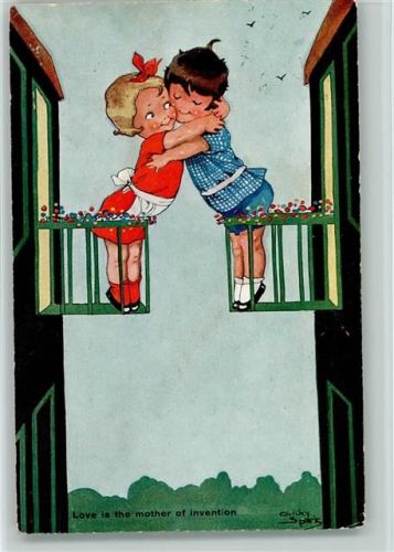 Nr. 634 Kinderpoesie auf dem Balkon Spark, Ch. 1922 Künstlerkarte