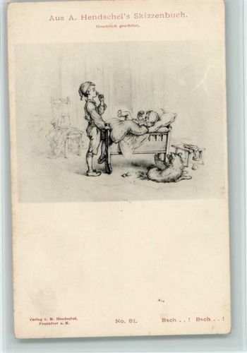 Aus Hendschels Skizzenbuch Nr. 81 AK Baby weint, Wiege Rommel