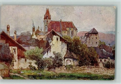 Weißenkirchen in der Wachau Nibelungenweg sign. Fritz Lach Kilophot Künstlerkarte