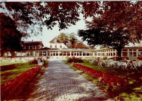 21706 W2168 Krautsand FOTO KEINE AK Hotel Buhrfeind, Aussenaufnahme des Speisesaal
