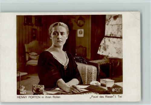 Henny Porten in "Faust des Riesen" Filmkunst Serie 510-3 Foto AK Filmverlag