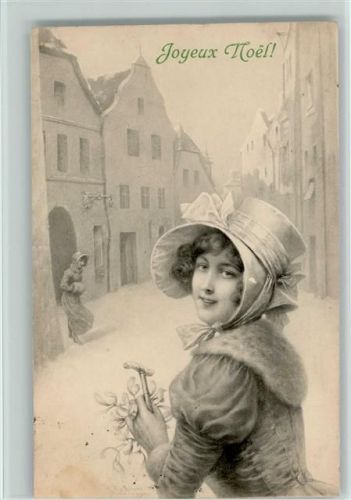 Nr. 336 Munk - Joyeux Noel - Hutmode, Pelzmode sign R.R. v. Wichera Wichera, R. R. v. Künstlerkarte