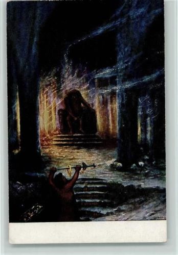 Nibelheim von Hendrichs - Nibelungenbilder in der Nibelungenhalle zu Königswinter Nibelungensage Künstlerkarte
