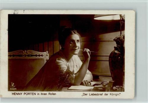 Filmkunst Nr. 500-11 Henny Porten in ihren Rollen "Der Liebesbrief der Königin" Foto AK