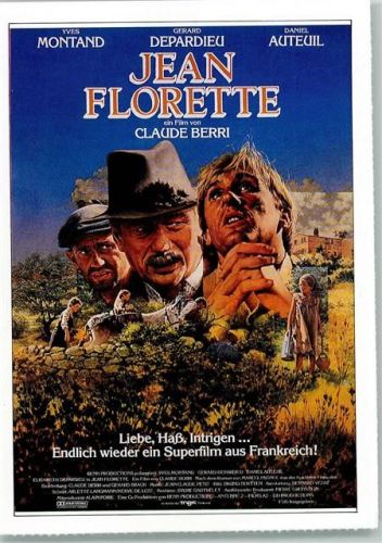 Jean Florette mit Gerard Depardieu AK-Format, keine AK-Rückseite Filmtitel Werbung