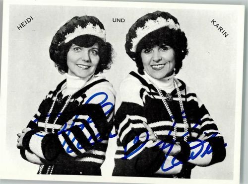 Heidi und Karin Autogrammkarte Rock / Pop