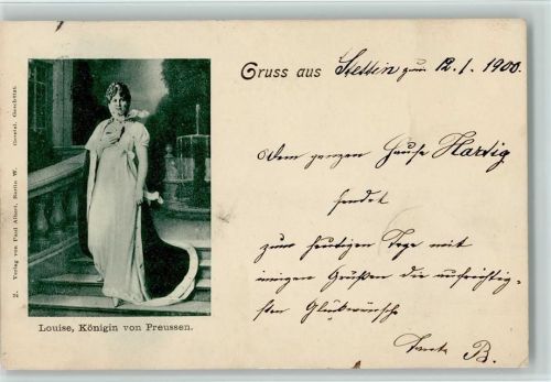 in ihrem Hermelinmantel Adel Königin Luise 1900