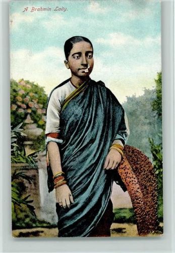 A Brahmin Lady ca 1920 AK Asiat.Volkstyp
