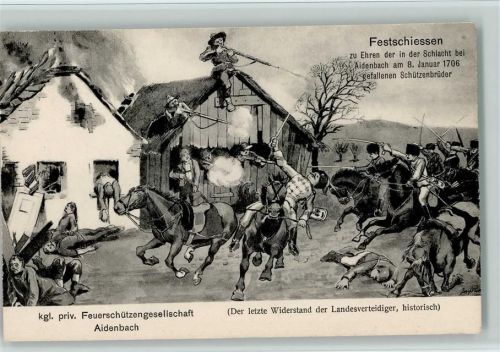 Aidenbach Festschiessen zu Ehren der in der Schlacht bei Aidenbach 1706 gefallenen Schützenbrüder