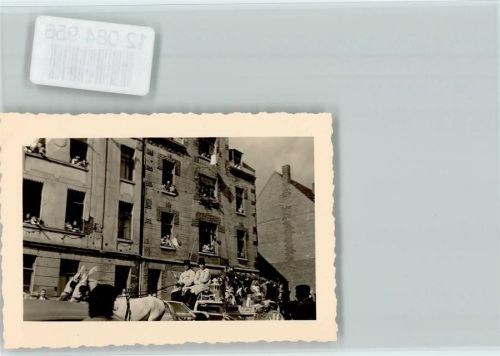 Köln Zollstock 205 1956 Vorort Schützenfest Pferdekutsche
