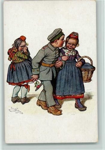 Hessische Trachten Nr. 19 - Kinder in Uniform Beithan, E.