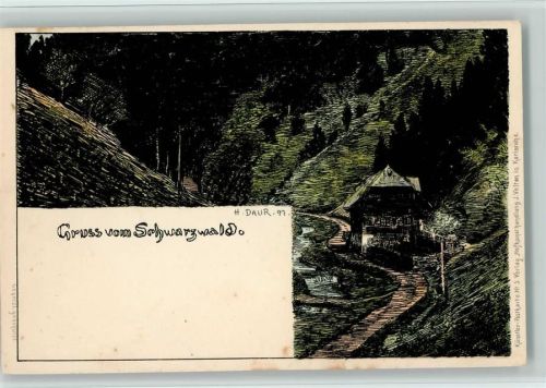 1899 Verlag Velten - Schwarzwaldhaus , litho