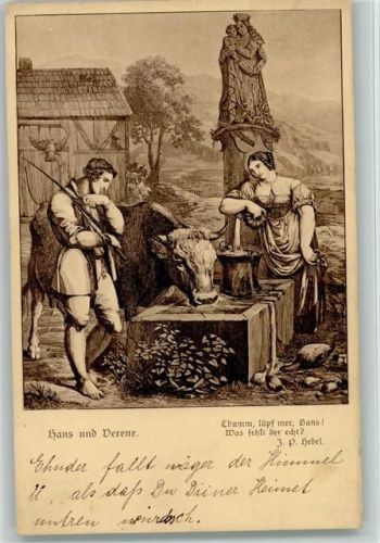 Hebelpostkarte Nr. 8 Hans und Verene Hebel Joh. P. 1910